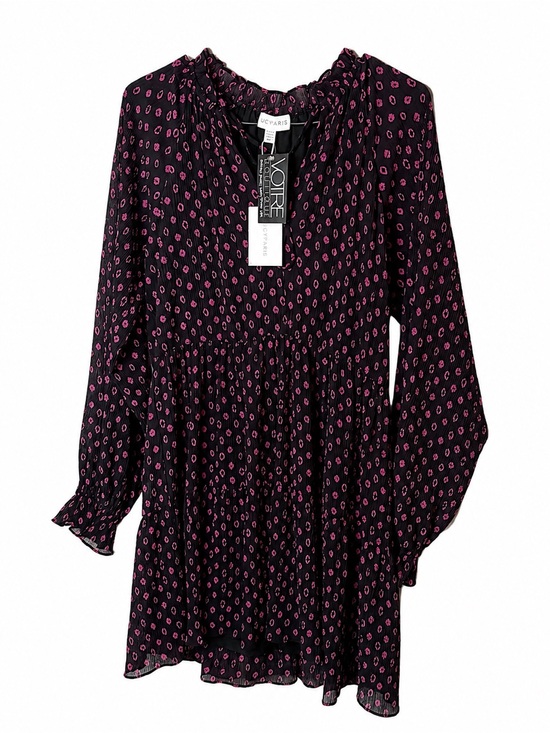 Lucy Paris Dresses & Skirts - Lucy Paris NWT Black Pink Printed Tiered Babydoll Dress Long
